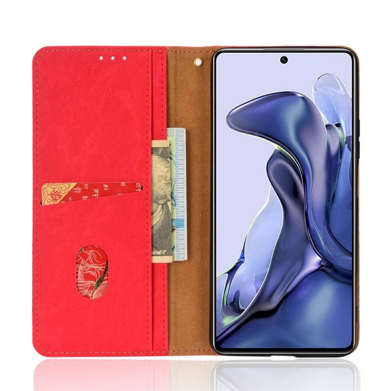 Leren Hoesje voor Xiaomi 11T / 11T Pro Folio-hoesje Retro Kunstleer