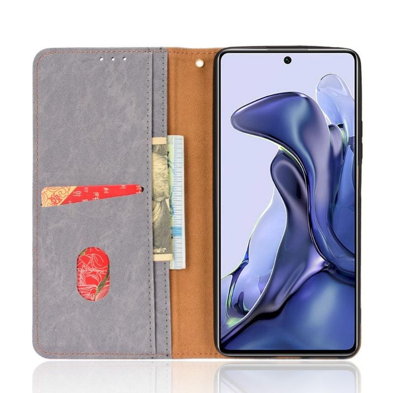 Leren Hoesje voor Xiaomi 11T / 11T Pro Folio-hoesje Retro Kunstleer