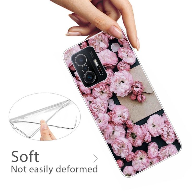 Telefoonhoesje voor Xiaomi 11T / 11T Pro Bescherming Roze Bloem