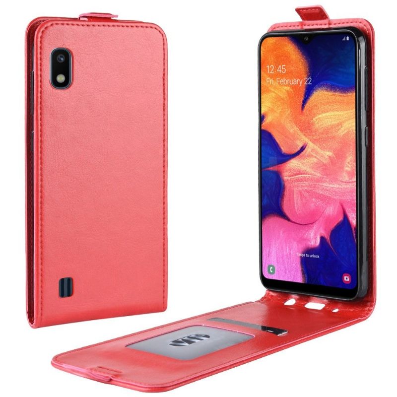 Cover voor Samsung Galaxy A10 Anti-fall Folio-hoesje Verticaal Kunstleer