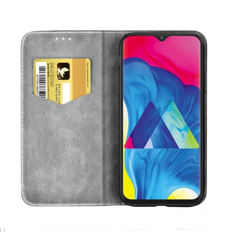 Cover voor Samsung Galaxy A10 Hirachus Tweekleurig Leereffect