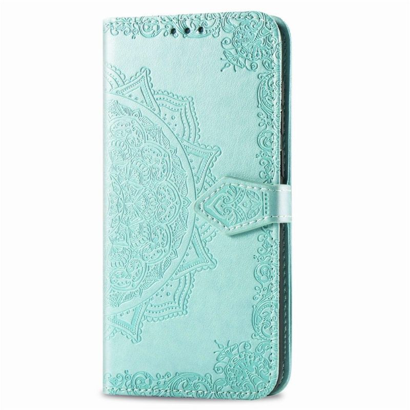 Folio-hoesje voor Samsung Galaxy A10 Reliëf Bloem Mandala