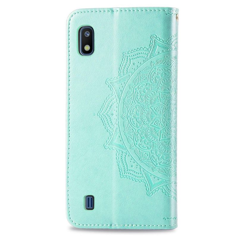 Folio-hoesje voor Samsung Galaxy A10 Reliëf Bloem Mandala