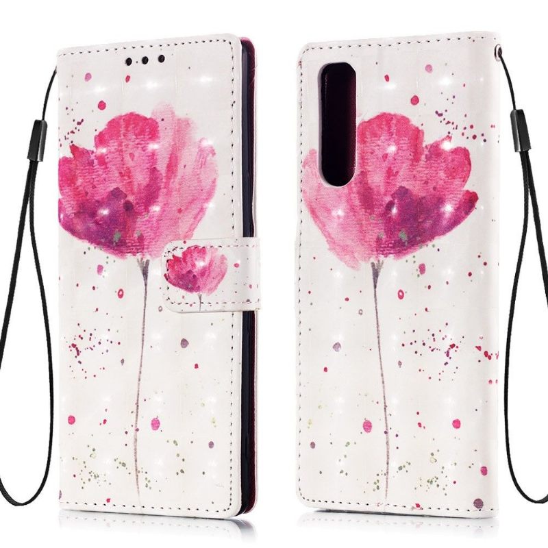 Folio-hoesje voor Sony Xperia 5 Roze Bloem