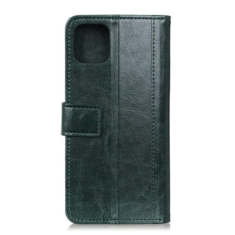 Folio-hoesje voor Samsung Galaxy Note 10 Lite Imitatieleer Met Studs - Groen