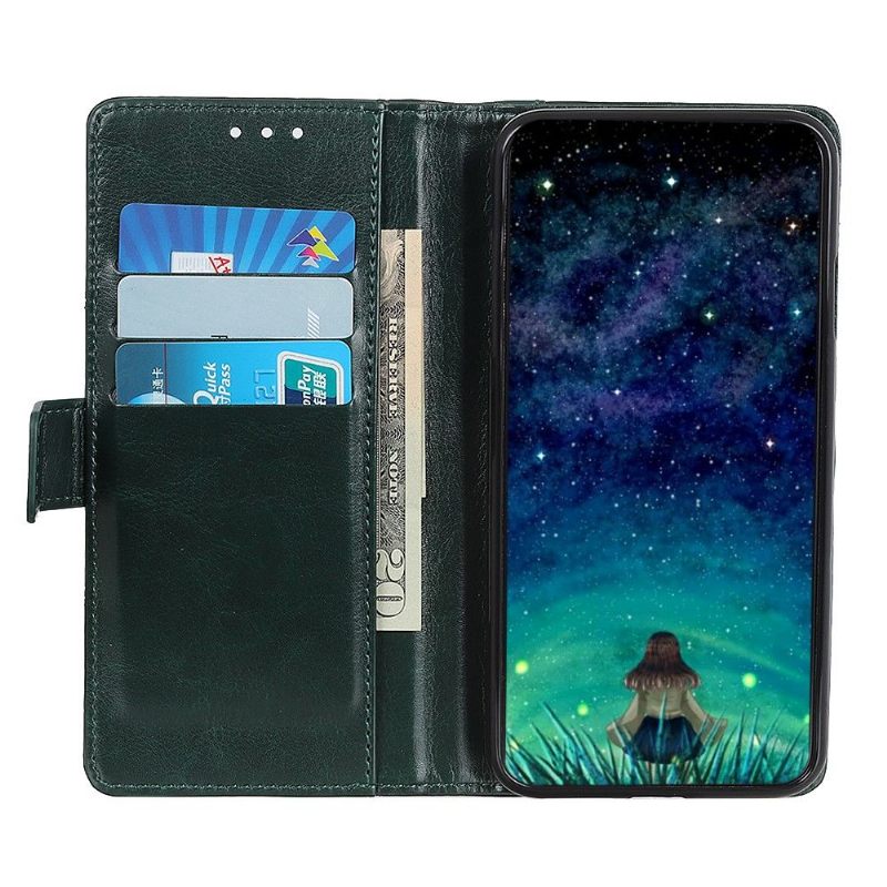 Folio-hoesje voor Samsung Galaxy Note 10 Lite Imitatieleer Met Studs - Groen