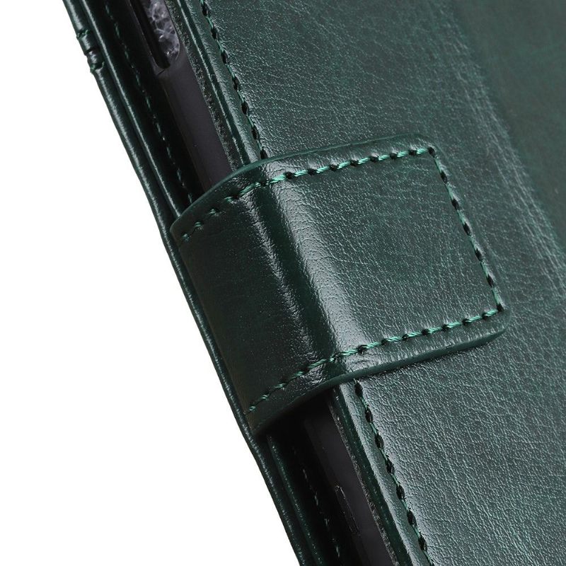 Folio-hoesje voor Samsung Galaxy Note 10 Lite Imitatieleer Met Studs - Groen