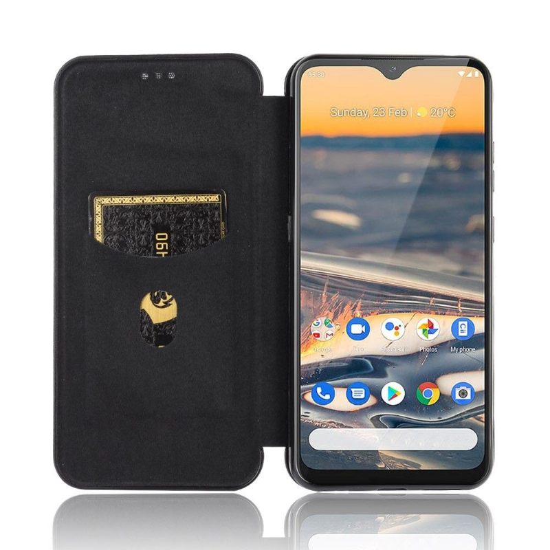 Folio-hoesje voor Nokia 5.3 Koolstofvezeleffect