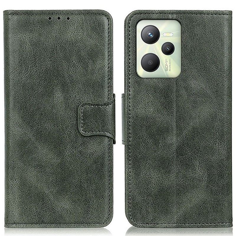 Folio-hoesje voor Realme C35 Faux Leather Folio Stand Functie