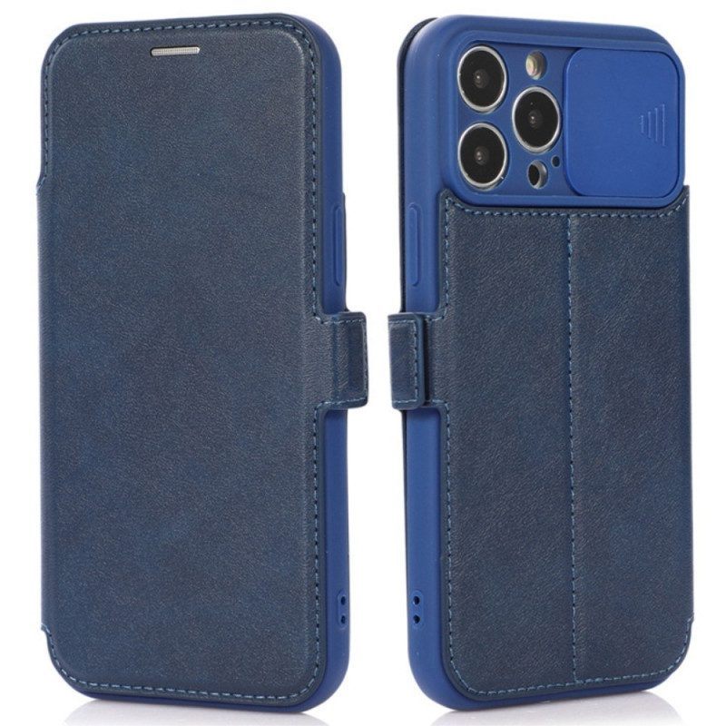 Bescherming Hoesje voor iPhone 14 Pro Folio-hoesje Camerabescherming Met Ritssluiting