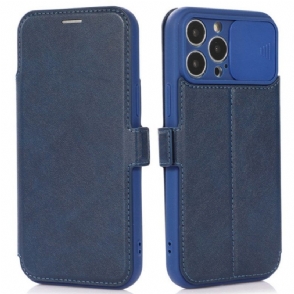 Bescherming Hoesje voor iPhone 14 Pro Folio-hoesje Camerabescherming Met Ritssluiting