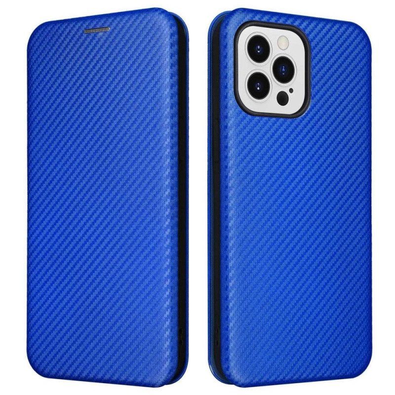 Bescherming Hoesje voor iPhone 14 Pro Folio-hoesje Gekleurde Koolstofvezel