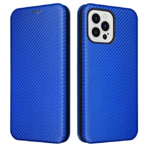 Bescherming Hoesje voor iPhone 14 Pro Folio-hoesje Gekleurde Koolstofvezel