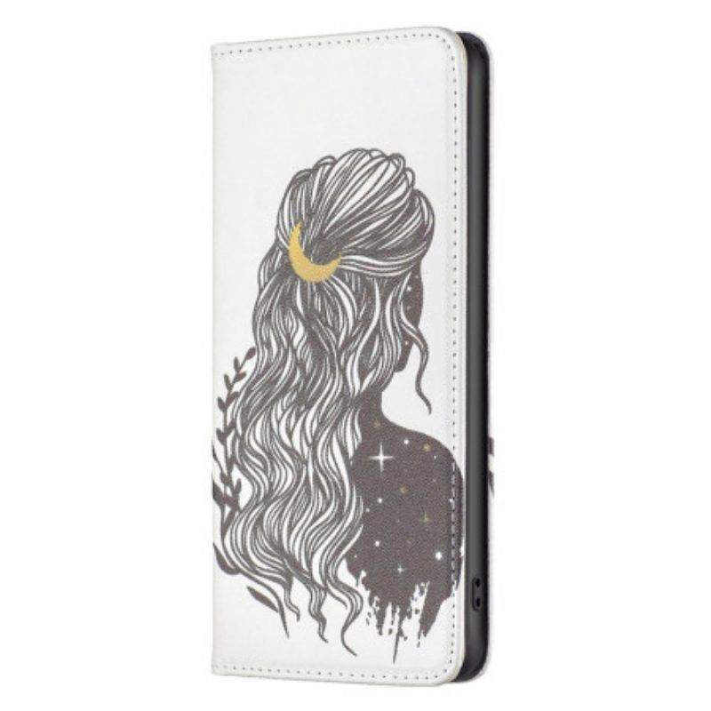 Bescherming Hoesje voor iPhone 14 Pro Folio-hoesje Mooi Haar