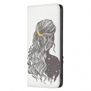 Bescherming Hoesje voor iPhone 14 Pro Folio-hoesje Mooi Haar