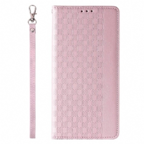 Bescherming Hoesje voor iPhone 14 Pro Met Ketting Folio-hoesje Vintage Bandjes