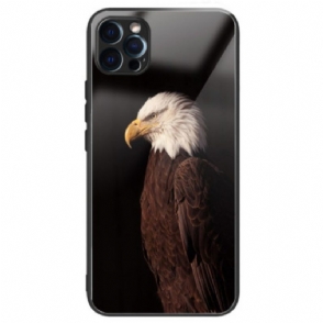 Hoesje voor iPhone 14 Pro Adelaar Gehard Glas