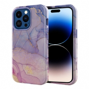 Hoesje voor iPhone 14 Pro Luxe Marmer