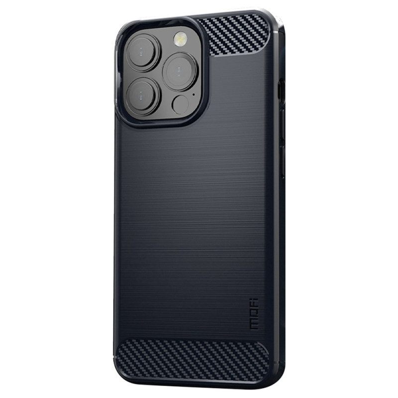 Telefoonhoesje voor iPhone 14 Pro Mofi Geborsteld Koolstofvezel