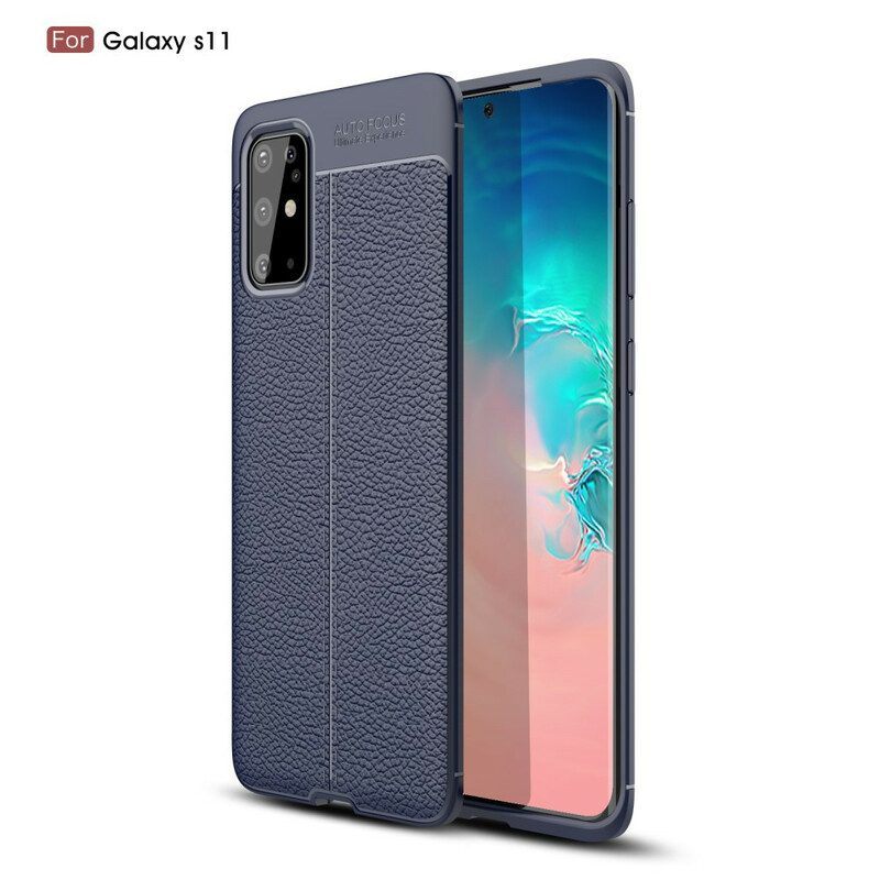 Hoesje voor Samsung Galaxy S20 Plus / S20 Plus 5G Lychee Dubbele Lijn