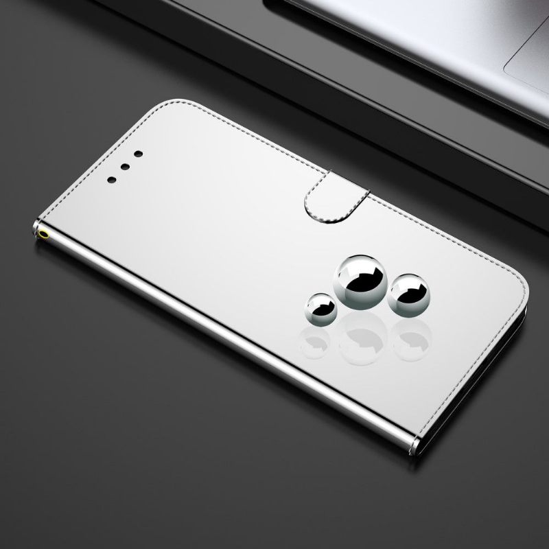 Folio-hoesje voor Oppo A74 4G Spiegeleffect Van Imitatieleer