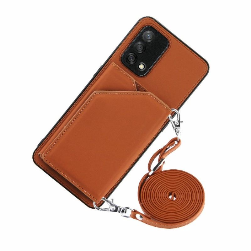 Hoesje voor Oppo A74 4G Aude Lanyard Met Meerdere Compartimenten