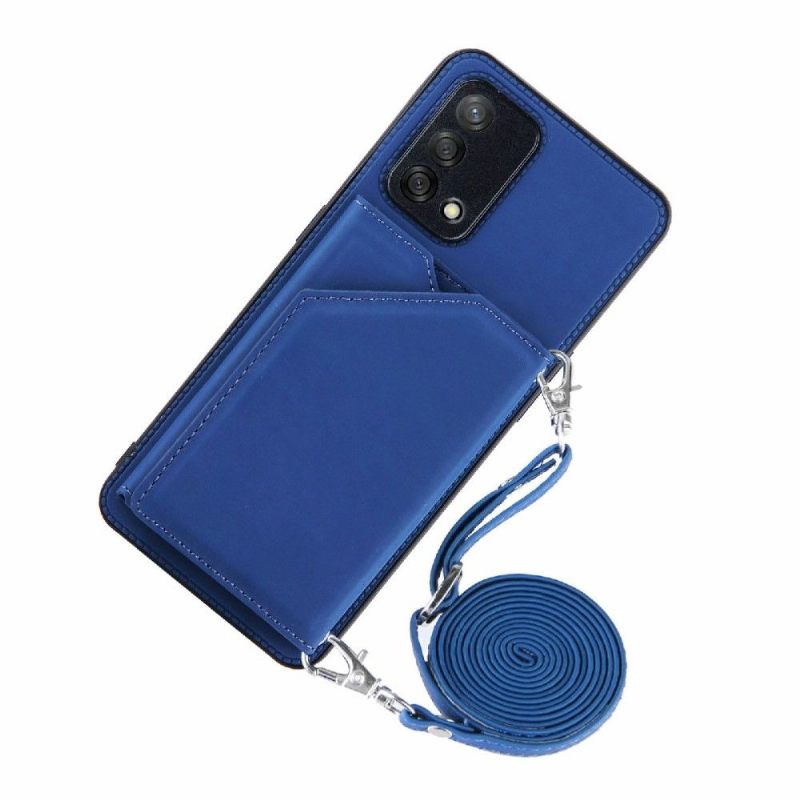 Hoesje voor Oppo A74 4G Aude Lanyard Met Meerdere Compartimenten