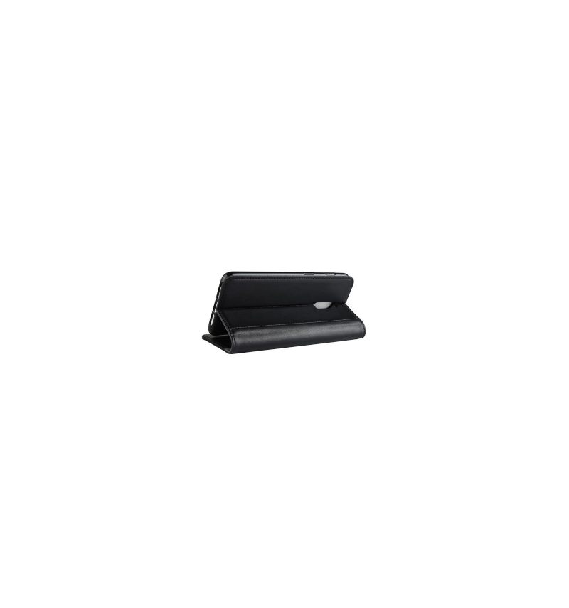 Folio-hoesje voor OnePlus 6T Premium Leder - Zwart