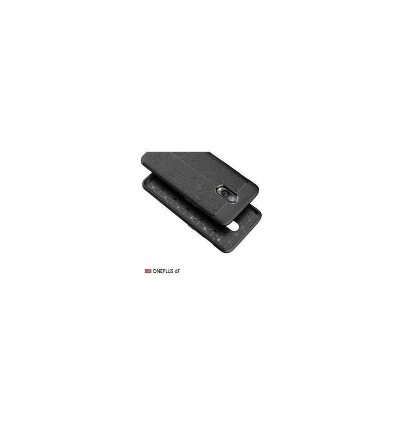 Hoesje voor OnePlus 6T Litchi-textuur Leerstijl