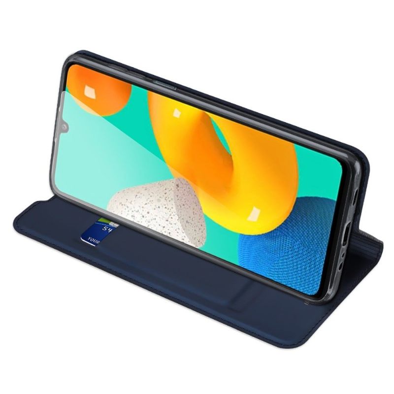 Cover voor Samsung Galaxy M32 Zakelijk Satijneffect