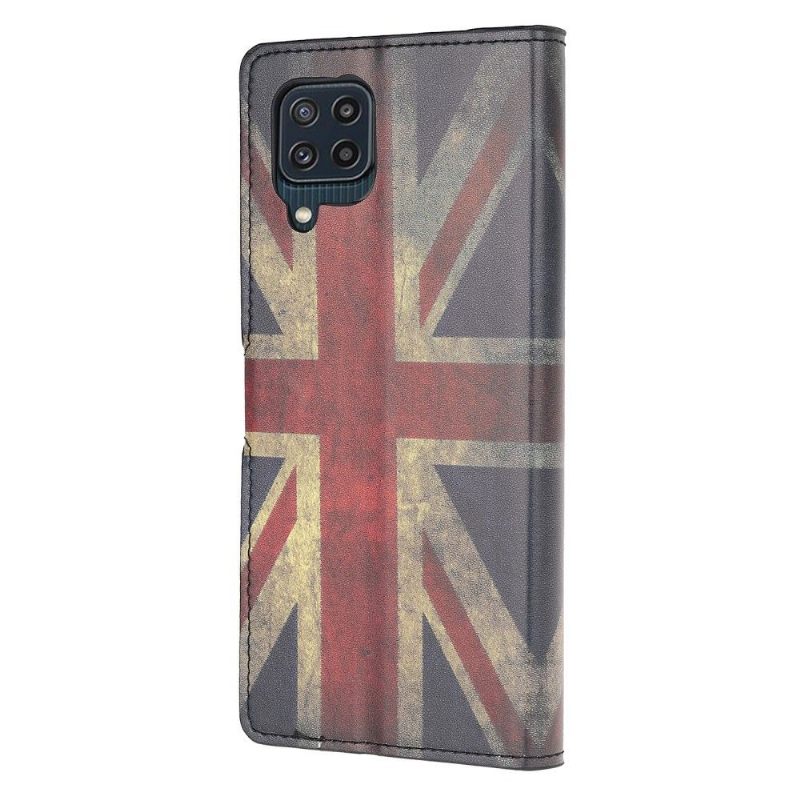 Flip Case voor Samsung Galaxy M32 Vintage Engelse Vlag