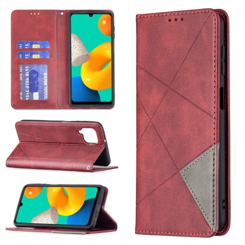 Folio-hoesje voor Samsung Galaxy M32 Célinia Style Lederen Kaarthouder