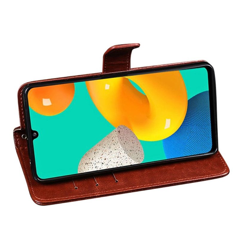 Folio-hoesje voor Samsung Galaxy M32 Idewei Folio Ledereffect