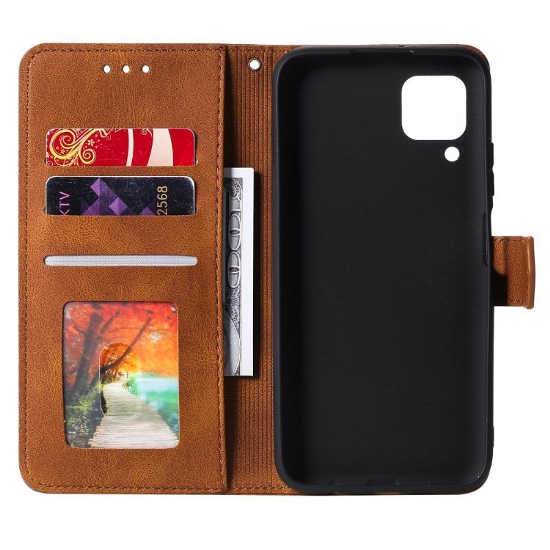 Folio-hoesje voor Samsung Galaxy M32 Met Ketting Tweekleurig Folio