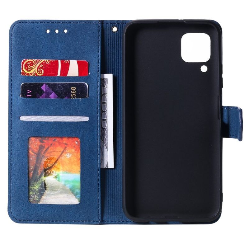 Folio-hoesje voor Samsung Galaxy M32 Met Ketting Tweekleurig Folio