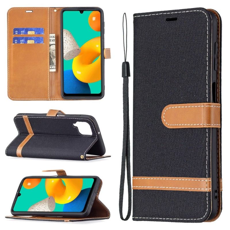 Leren Hoesje voor Samsung Galaxy M32 Bescherming Stoffen Bekleding