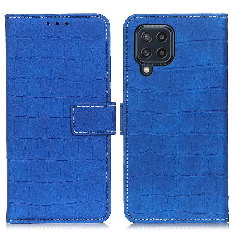 Leren Hoesje voor Samsung Galaxy M32 Kunstleer Croc-look