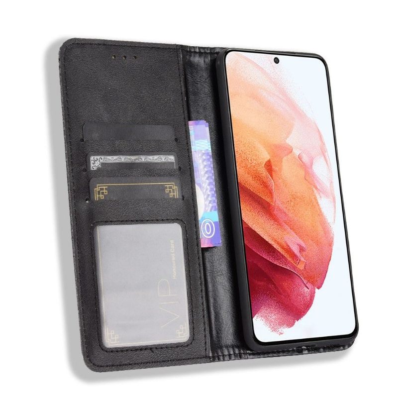 Flip Case voor Samsung Galaxy S21 Plus 5G Leer In Cirénius-stijl