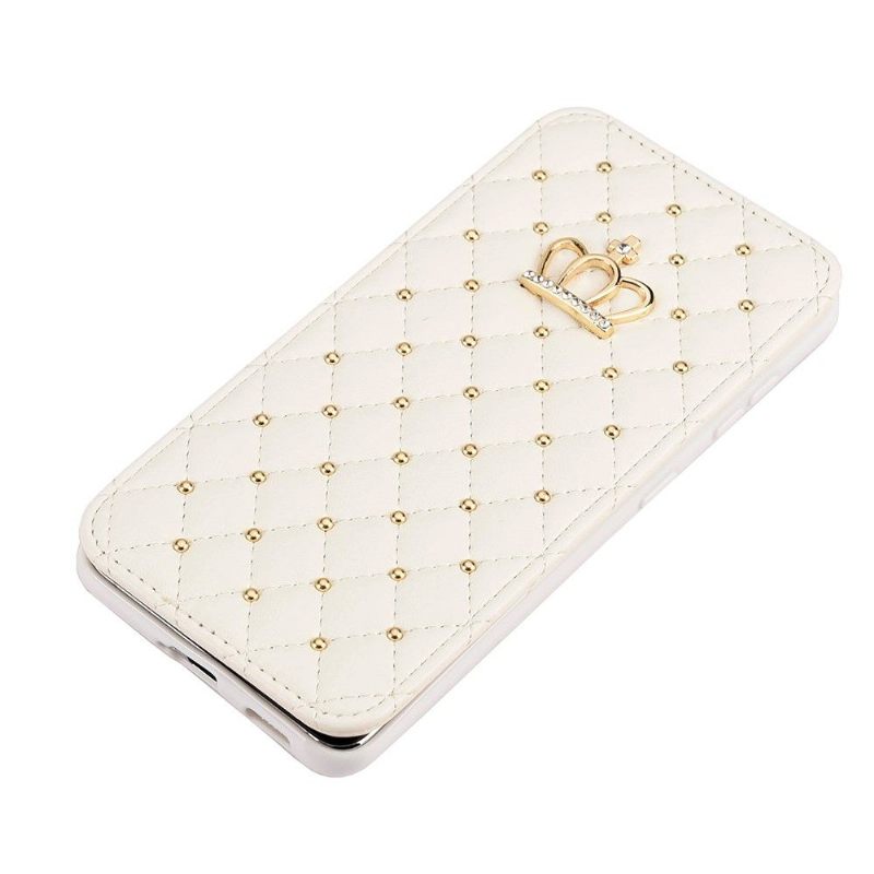 Flip Case voor Samsung Galaxy S21 Plus 5G Luxe Gewatteerd Leereffect