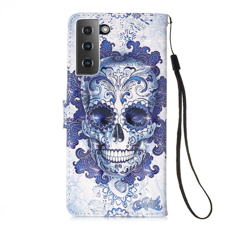 Folio-hoesje voor Samsung Galaxy S21 Plus 5G Calavera-patroon