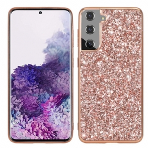 Hoesje voor Samsung Galaxy S21 Plus 5G Glamoureuze Pailletten