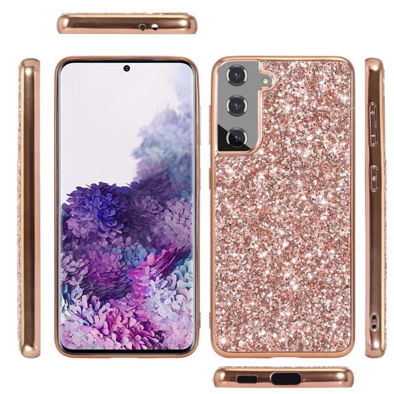 Hoesje voor Samsung Galaxy S21 Plus 5G Glamoureuze Pailletten