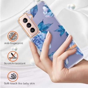 Telefoonhoesje voor Samsung Galaxy S21 Plus 5G Bescherming Pioenblauw
