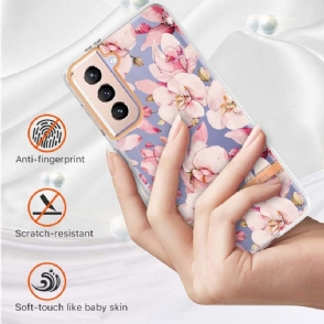 Telefoonhoesje voor Samsung Galaxy S21 Plus 5G Gardenia Roze Bloem
