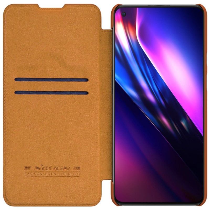 Flip Case voor OnePlus 9 Qin-serie Leereffect