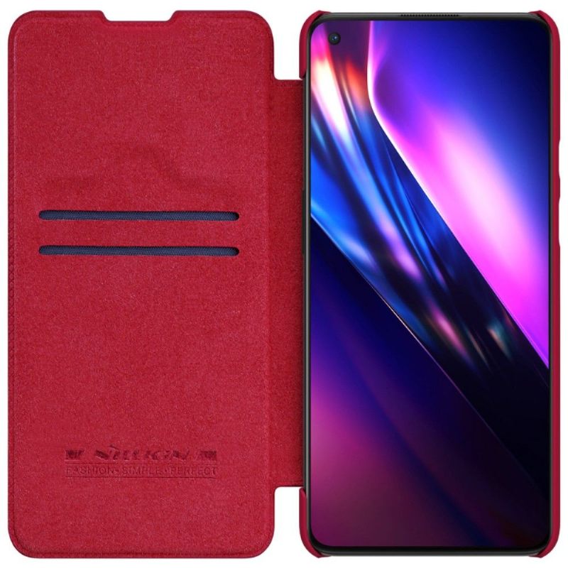 Flip Case voor OnePlus 9 Qin-serie Leereffect