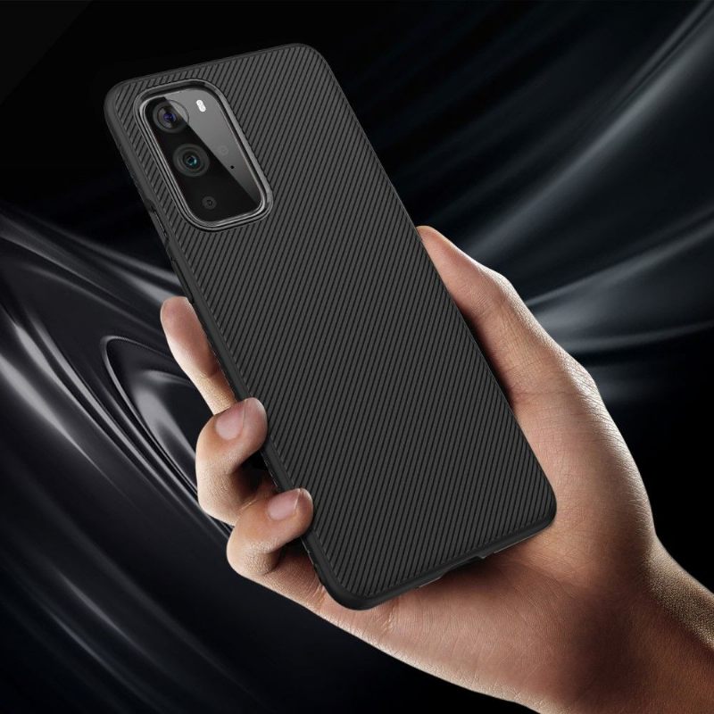 Hoesje voor OnePlus 9 Siliconen Gestreept Effect