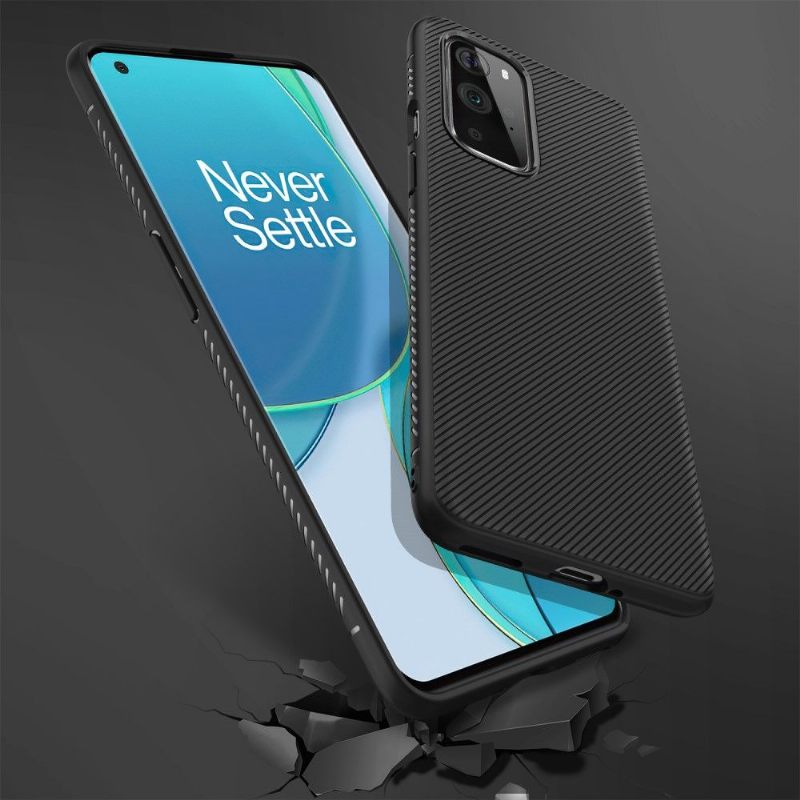 Hoesje voor OnePlus 9 Siliconen Gestreept Effect