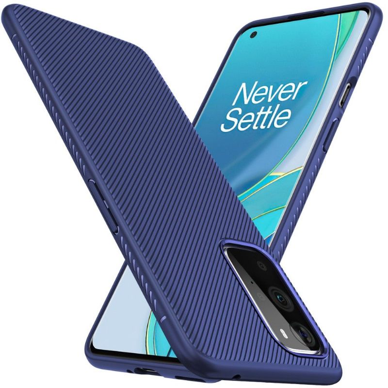 Hoesje voor OnePlus 9 Siliconen Gestreept Effect