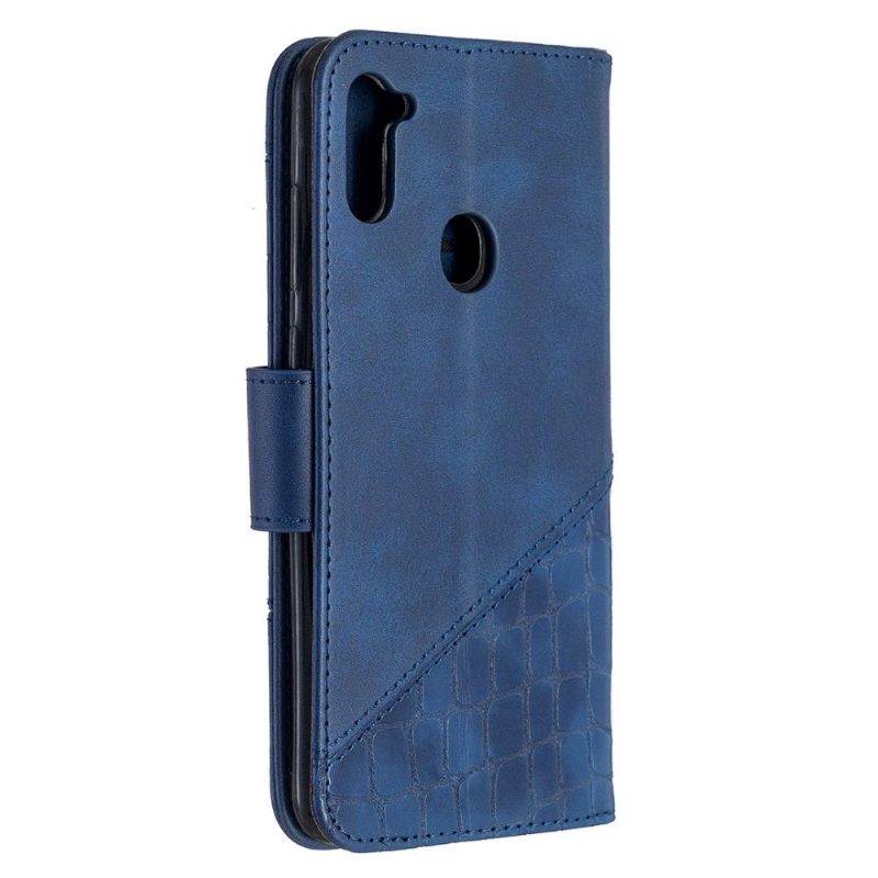 Folio-hoesje voor Samsung Galaxy M11 Krokodillenlook Leereffect